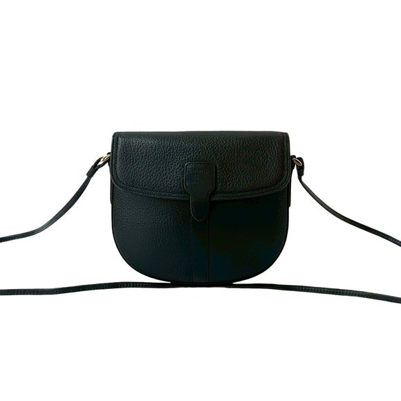 Burberry's Shadow Horse Logo Nova Check Leather Shoulder Bag/Pochette in Blac... - Picture 1 of 10